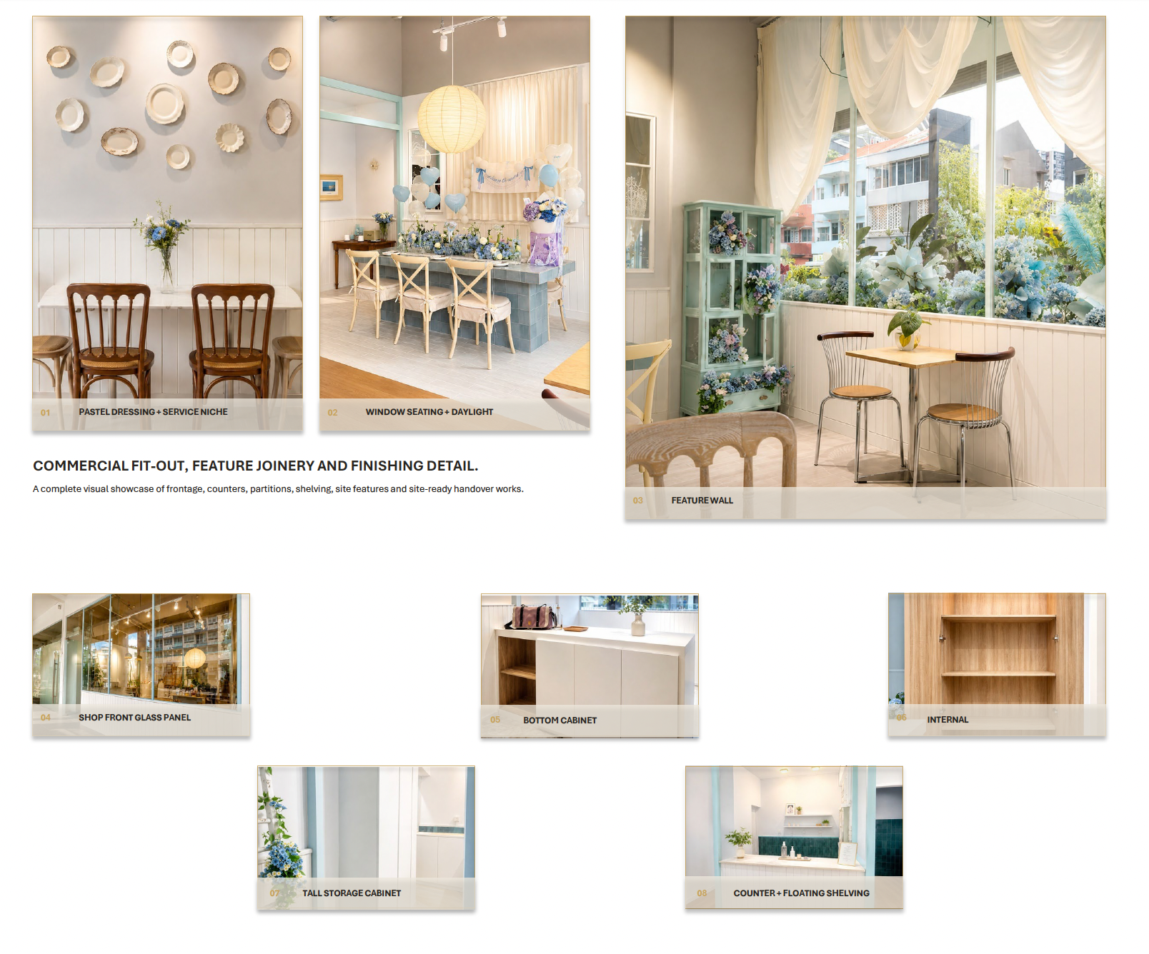 Café & retail fit-outs — completed project by Wardrobe SG