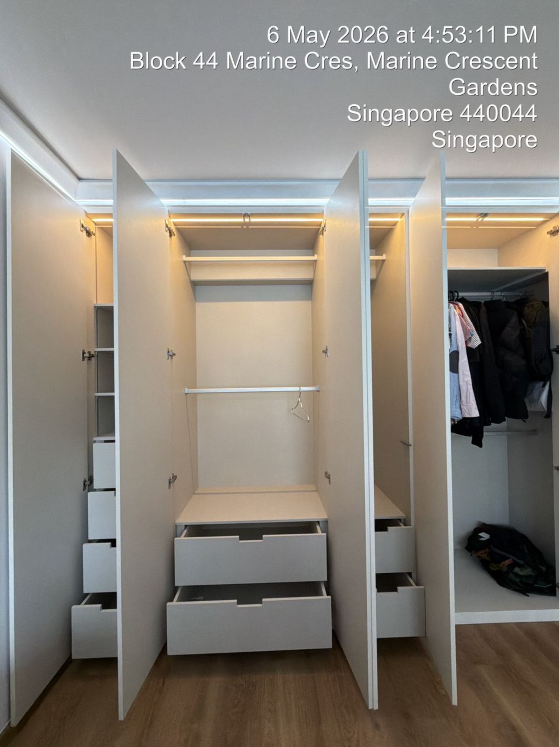 Open Reach-in Wardrobe — Marine Crescent, Singapore