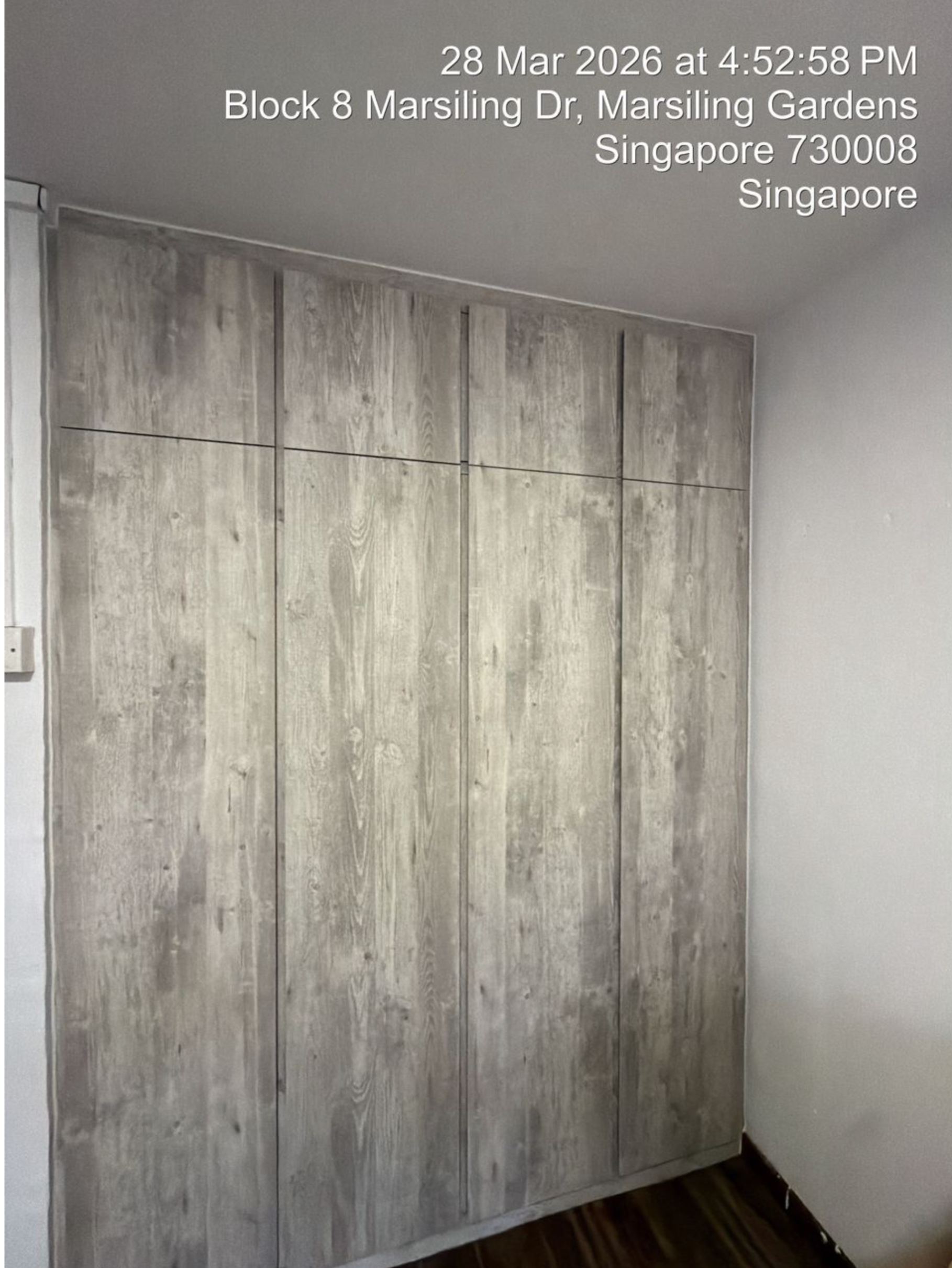 Driftwood 4-Door Wardrobe — Marsiling Dr, Singapore