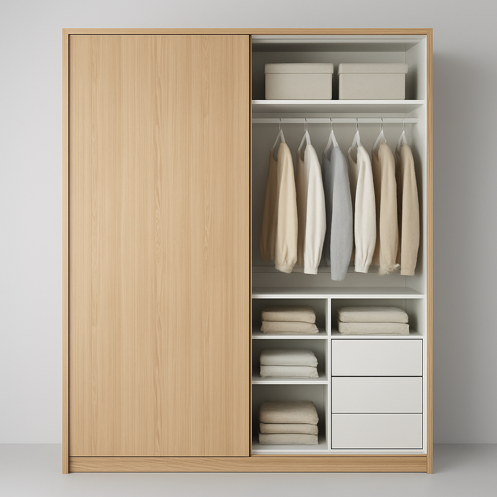 Aspen Sliding Wardrobe — open view