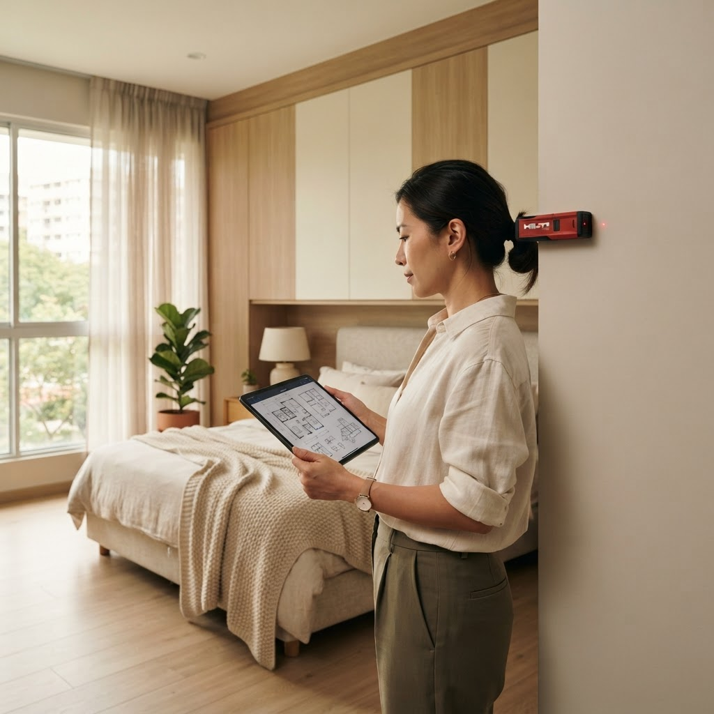 Home Measure & Design Consult — We come to you, measure precisely, and plan your wardrobe on the spot.